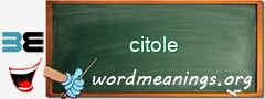 WordMeaning blackboard for citole